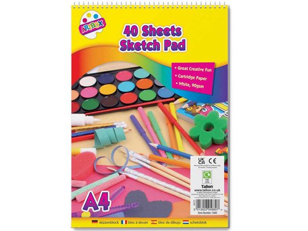 6x Art Box A4 Artist Sketch Pad Cartridge Paper