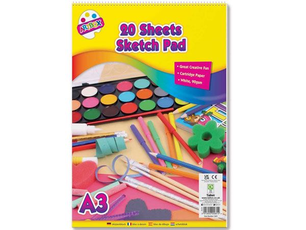 6x Art Box A3 Artist Sketch Pad Cartridge Paper